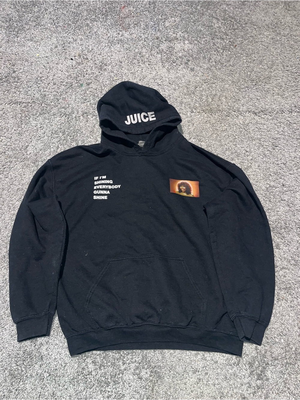 Lizzo Black Graphic Hoodie long sleeve